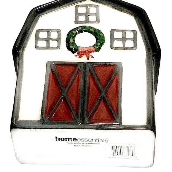 Holiday Soap Dispenser Barn  Farmhouse Plaid Dish Cloth Red White Gift Set 5 PC - Picture 10 of 16